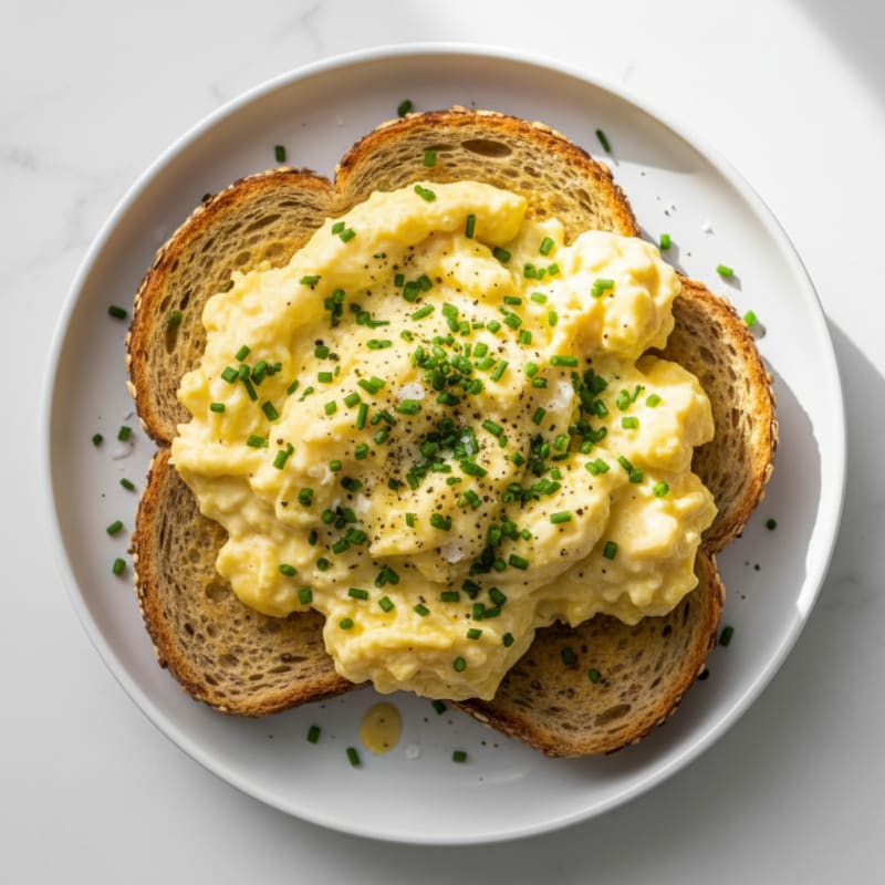 Creamy Herb Scrambled Eggs with Chives