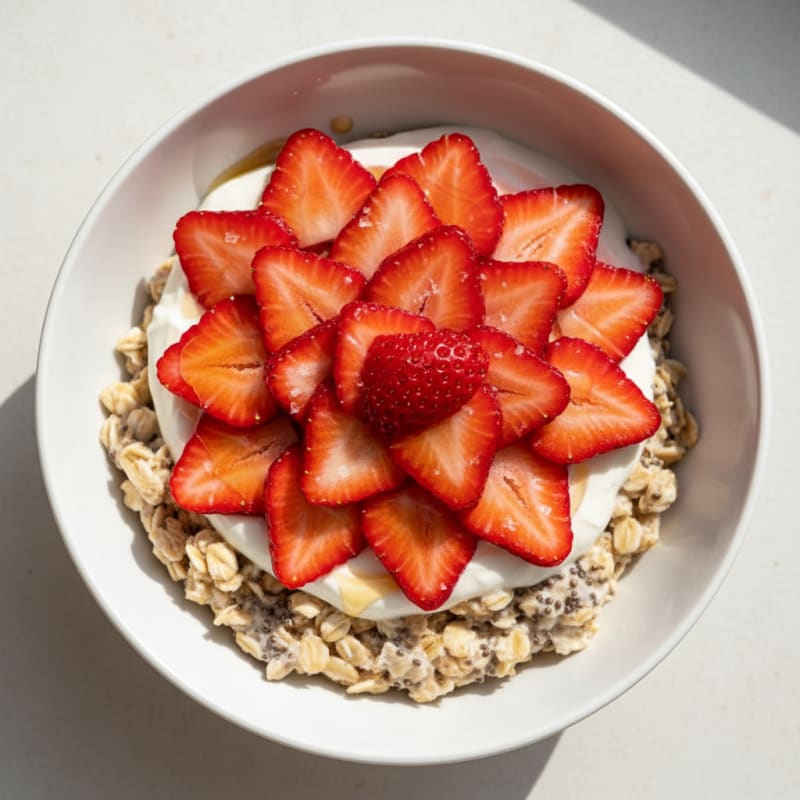 Strawberry Shortcake Overnight Oats