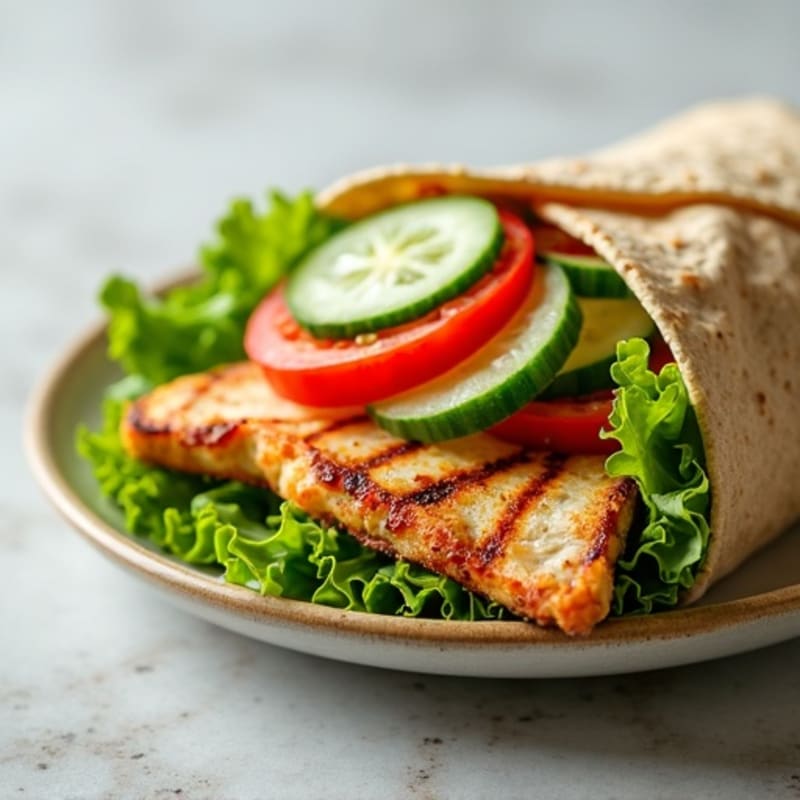 Grilled Chicken and Fresh Veggie Wrap