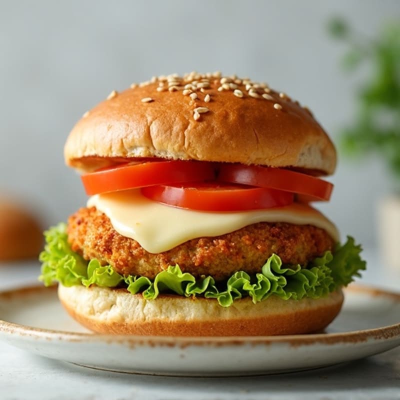 Crispy Mozzarella Chicken Burger