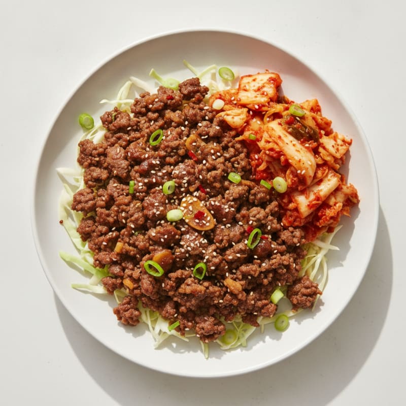 Korean Beef Bulgogi with Kimchi