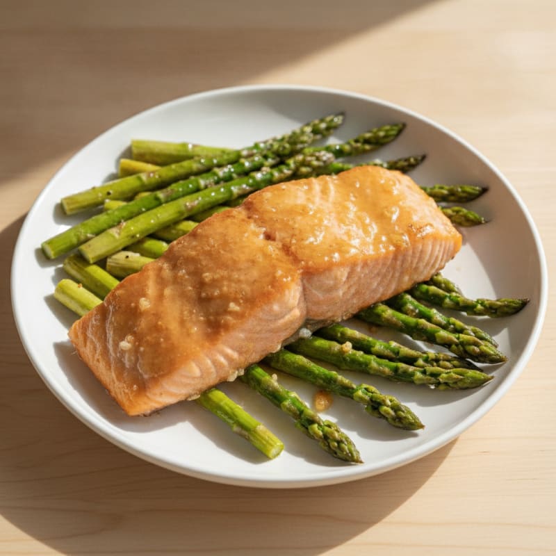 Honey-Glazed Salmon with Asparagus