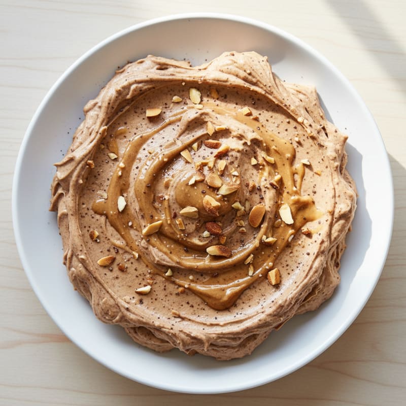 Cottage Cheese Protein Mousse with Cocoa and Almond Butter