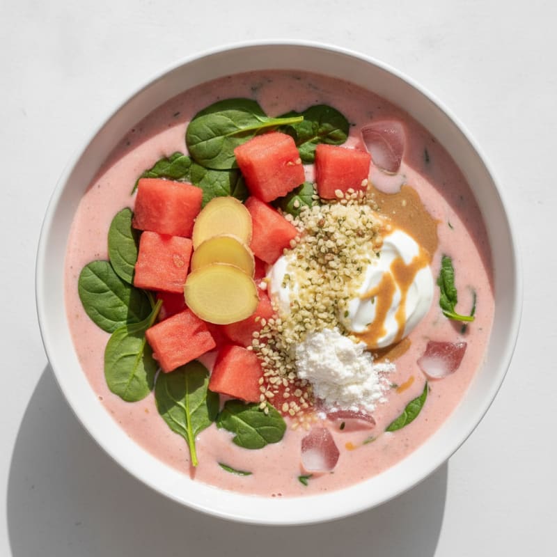 Watermelon Spinach Ginger Smoothie