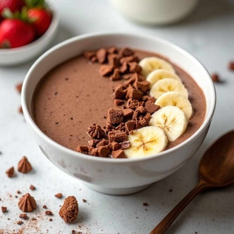 Creamy Chocolate Almond Butter Protein Smoothie Bowl