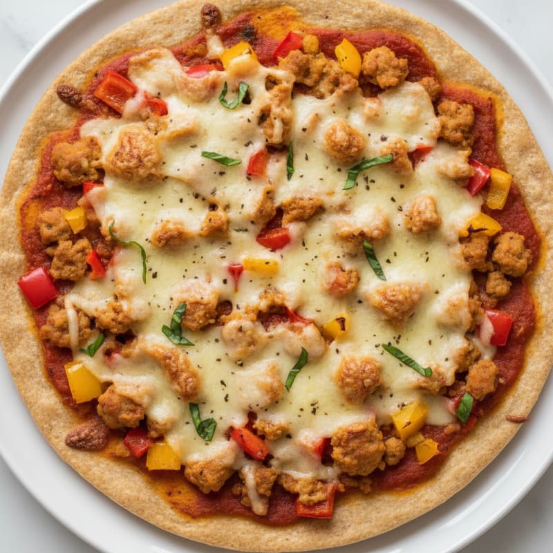 Chicken Mince Pizza with Bell Peppers