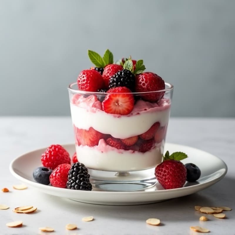 Creamy Greek Yogurt Protein Parfait with Mixed Berries