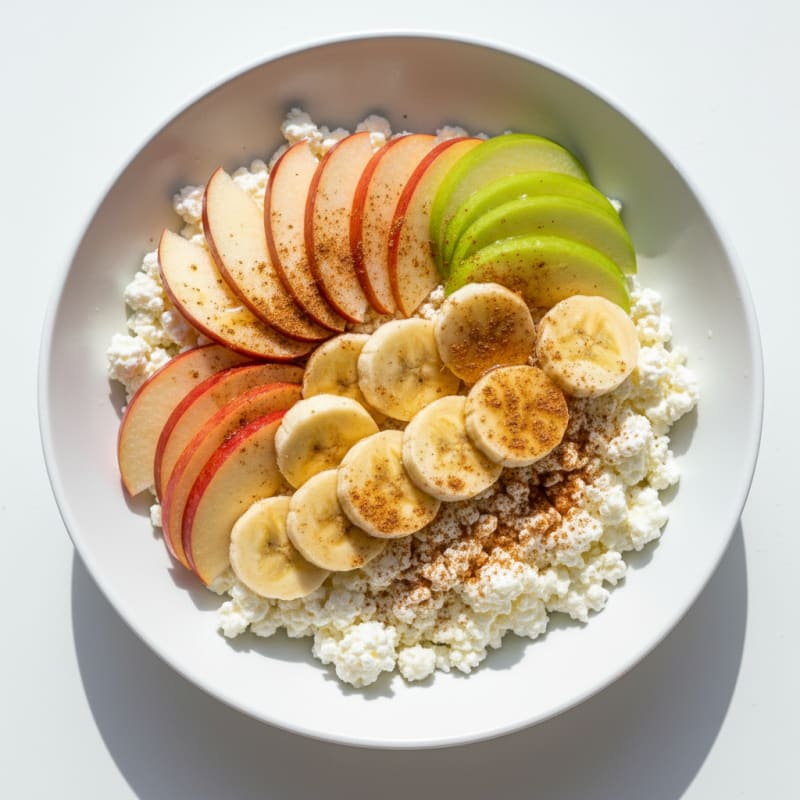 Cottage Cheese Banana Apple Honey Bowl