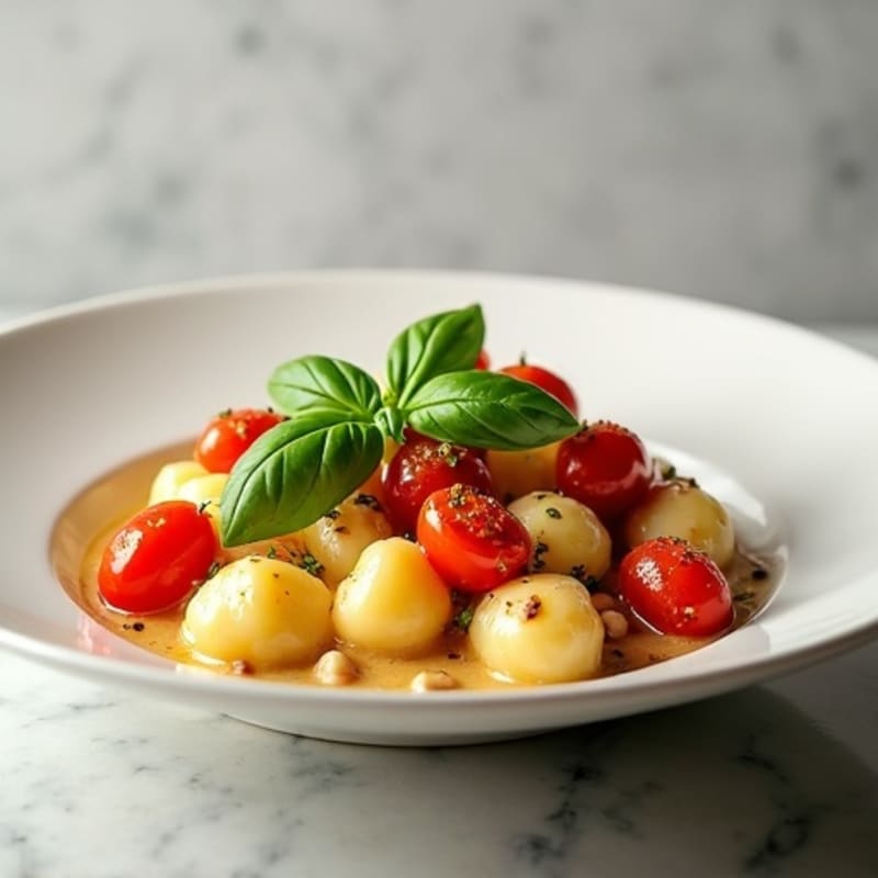 Creamy Herb-Ricotta Gnocchi with Roasted Tomatoes