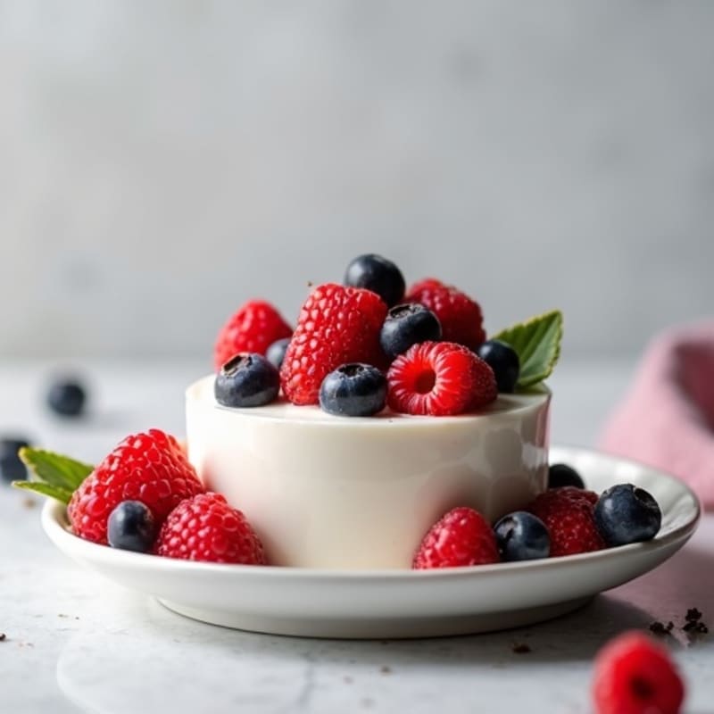 Silky Greek Yogurt Protein Pudding with Berries