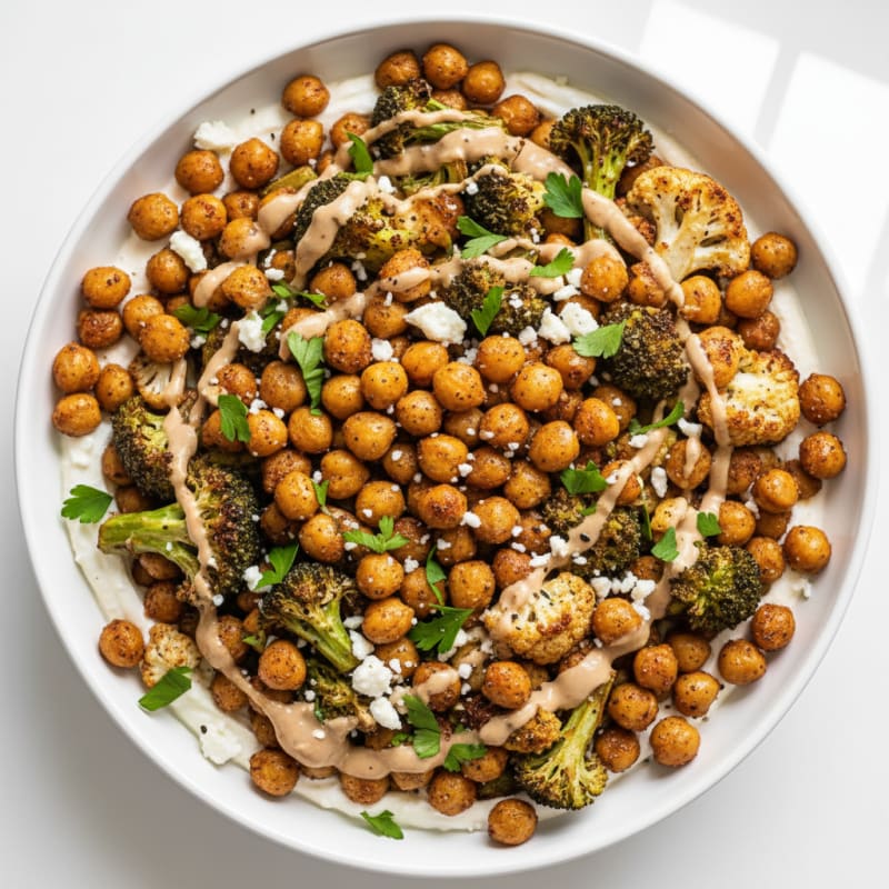 Roasted Vegetable and Chickpea Bowl