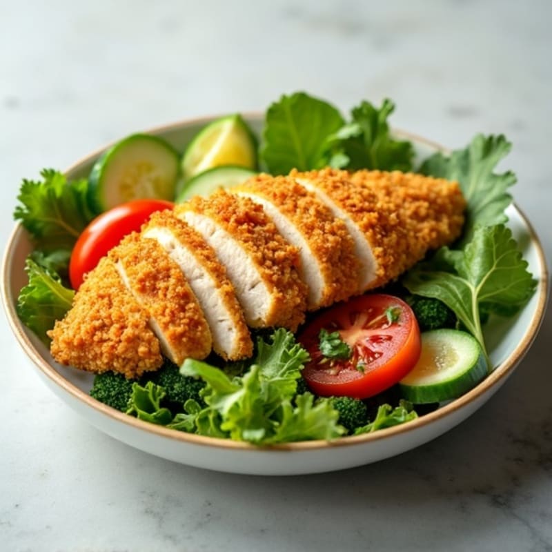 Crispy Chicken Salad with Fresh Greens