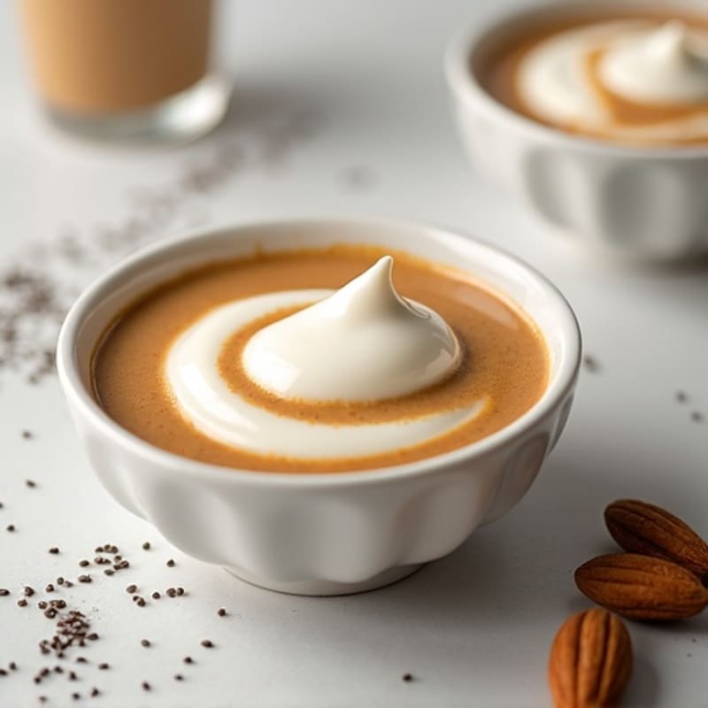 Silky Greek Yogurt Protein Pudding with Almond Butter Swirl