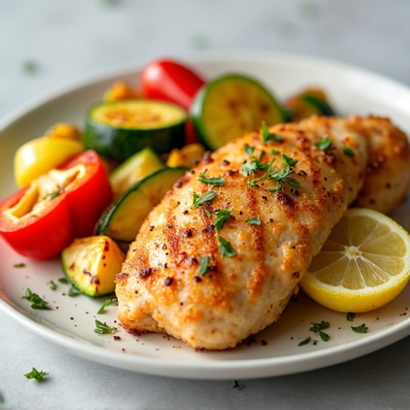 Crispy Lemon-Herb Chicken with Roasted Vegetables