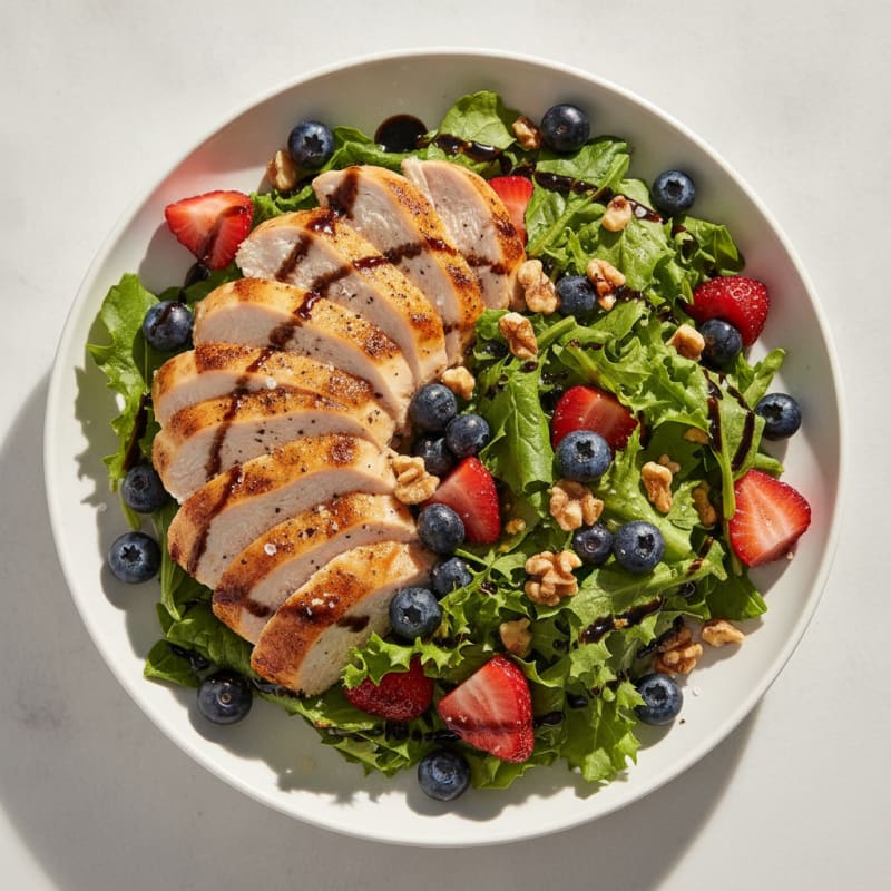 Roasted Chicken and Berry Salad