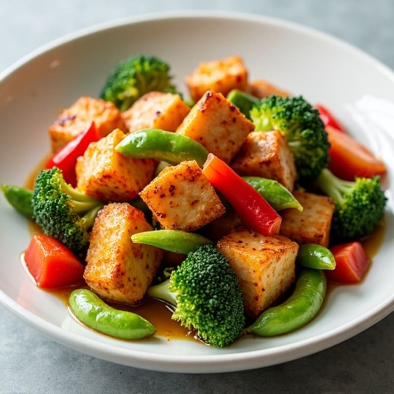 Ginger-Sesame Quorn Stir-Fry with Crispy Vegetables