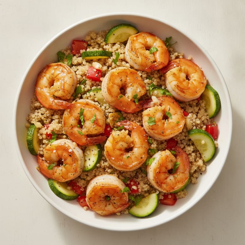 Garlic Shrimp and Quinoa Bowl