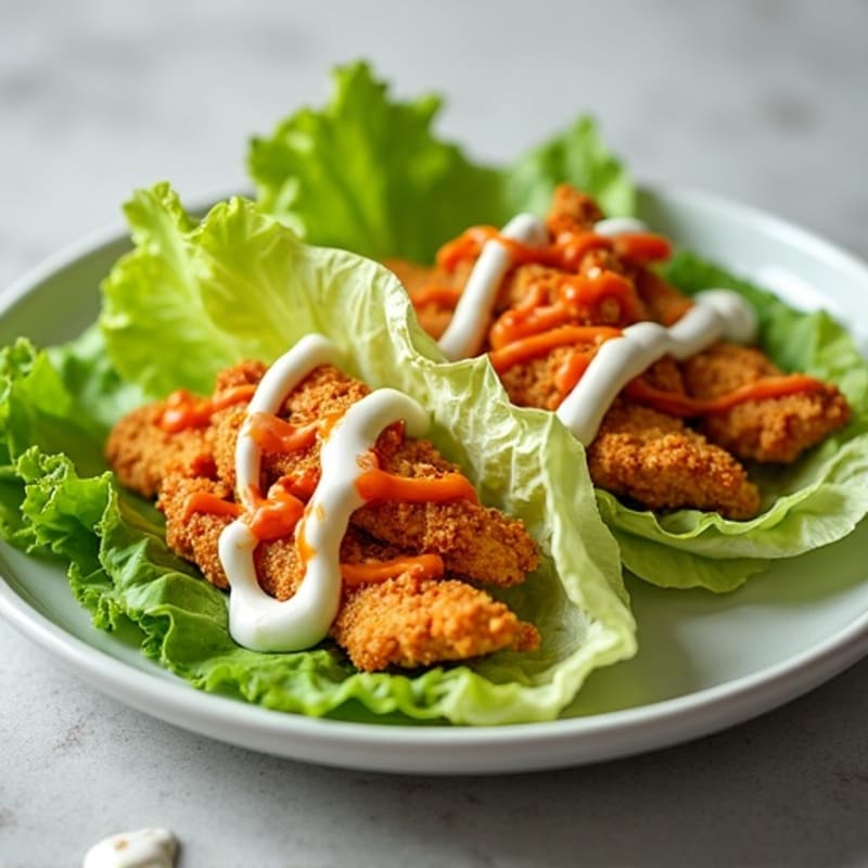 Crispy Buffalo Chicken Lettuce Wrap