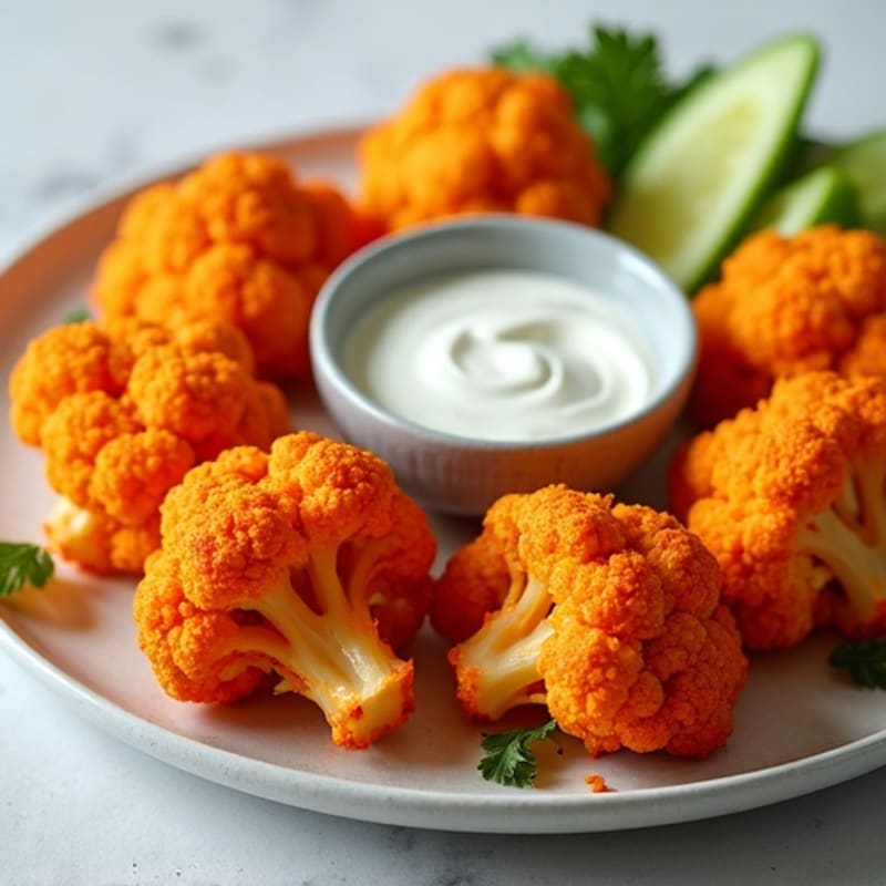 Crispy Baked Buffalo Cauliflower Wings