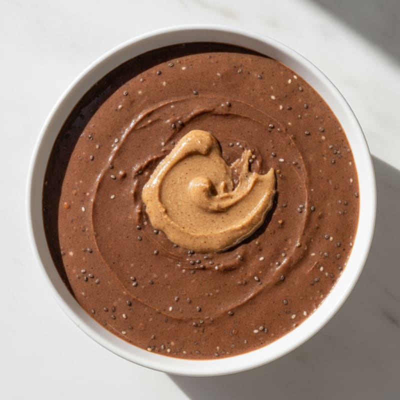 Silky Chocolate Protein Pudding with Chia Seeds