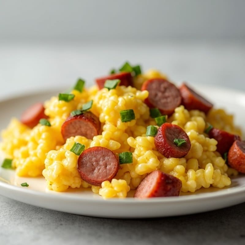 Egg White and Turkey Sausage Scramble with Lean Ham