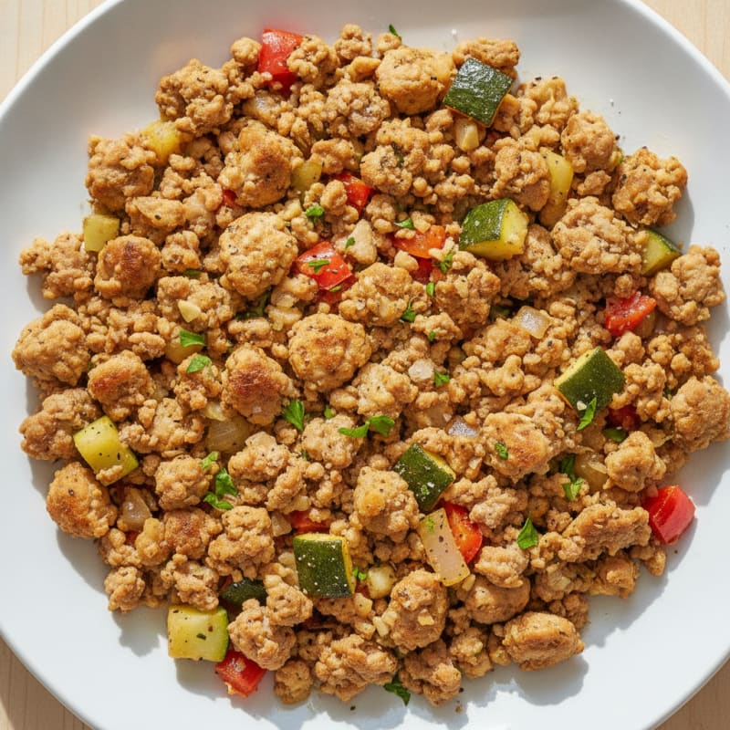 Savory Ground Turkey and Chicken Skillet