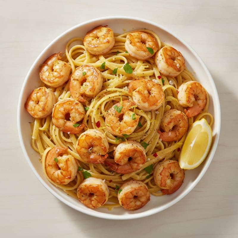Garlic Butter Shrimp Scampi with Linguine