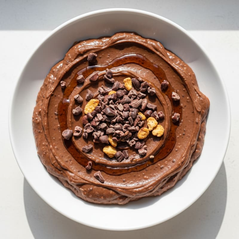 Silky Chocolate Protein Pudding with Chia Seeds