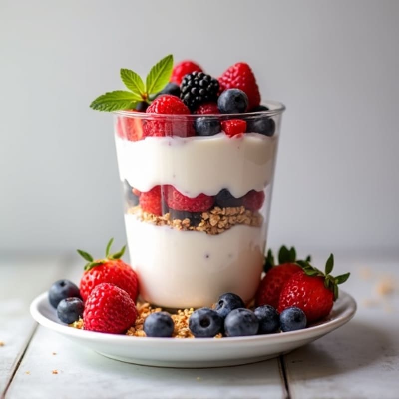 Creamy Greek Yogurt Protein Parfait with Mixed Berries