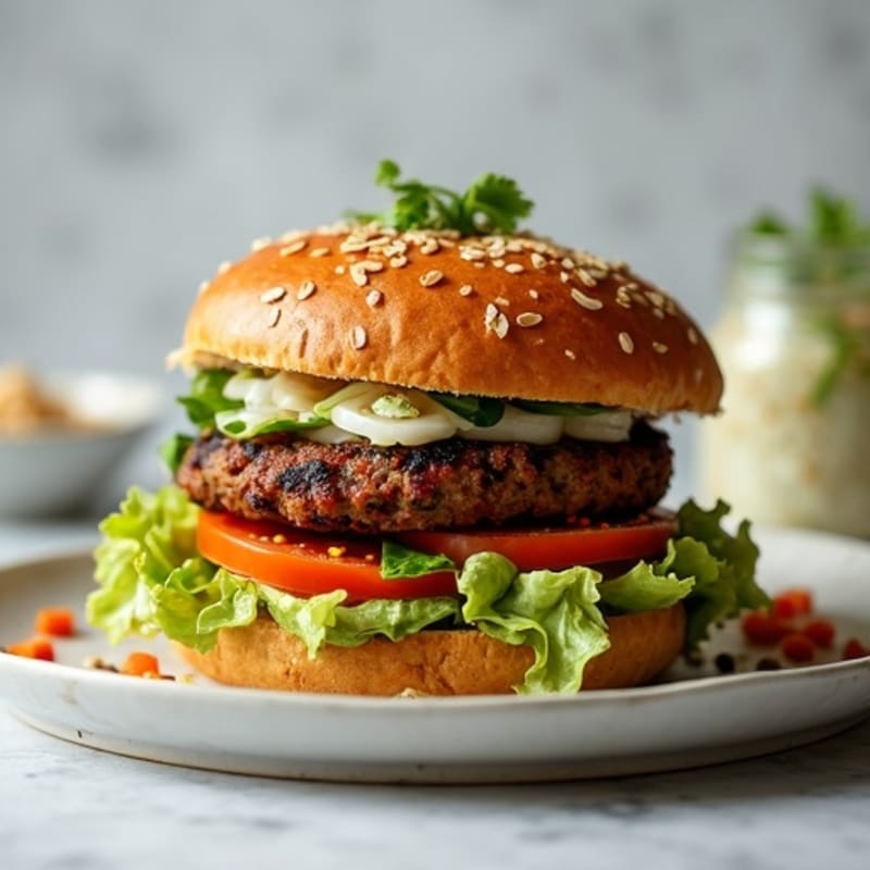 Healthy Smoky Black Bean Burgers with Fresh Slaw