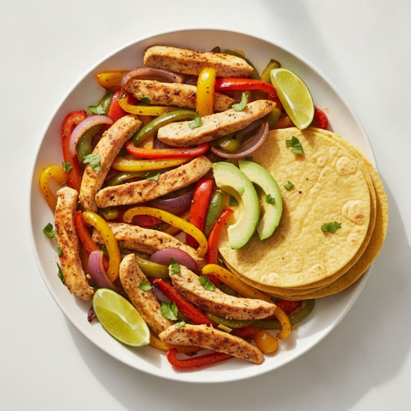 Sheet Pan Chicken Fajitas with Peppers