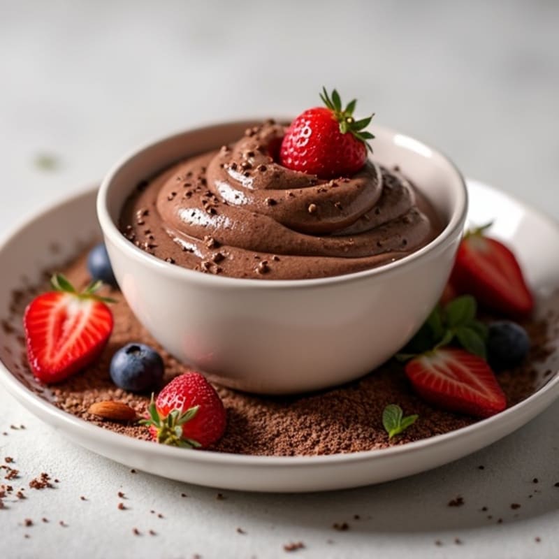 Creamy Vegan Protein Chocolate Pudding with Chia Seeds
