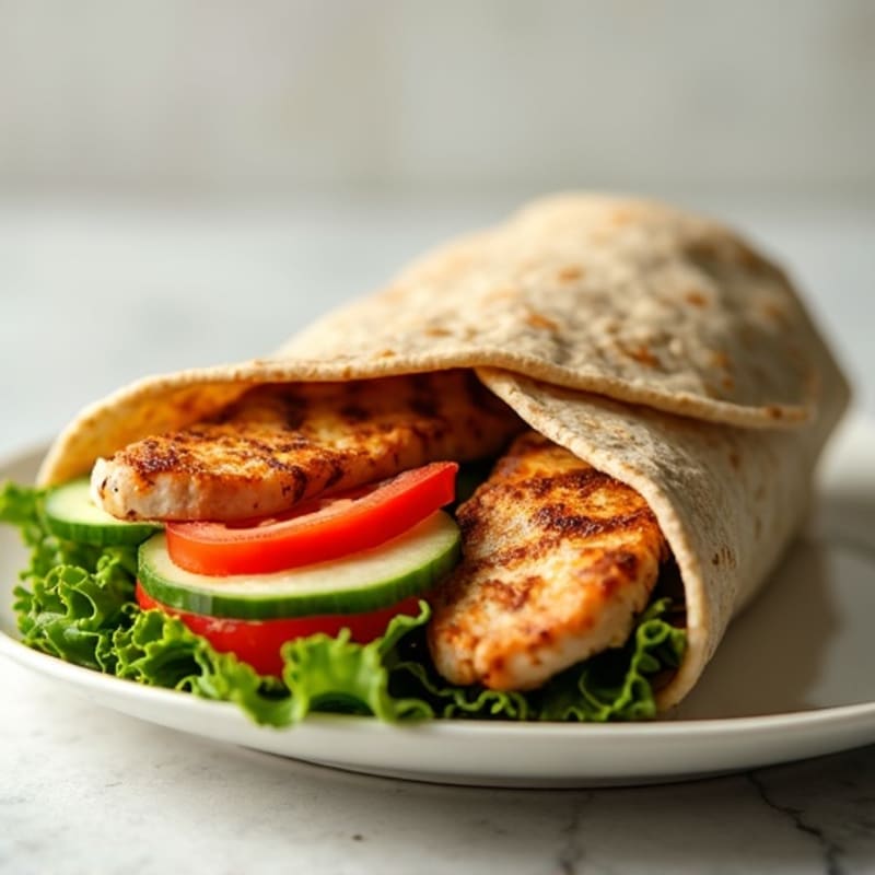 Grilled Chicken and Crunchy Veggie Wrap