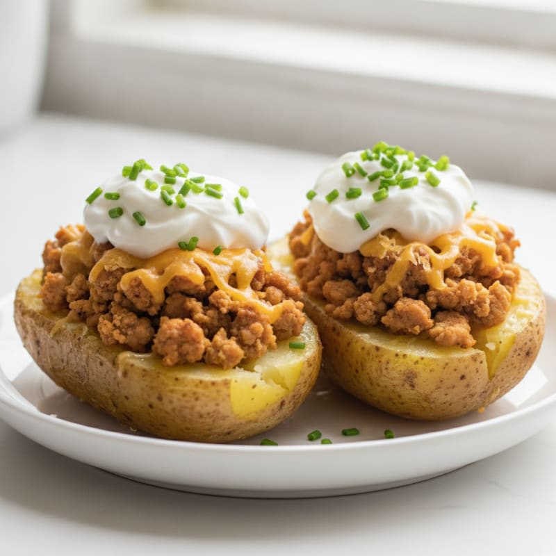 Loaded Baked Potatoes with Chives