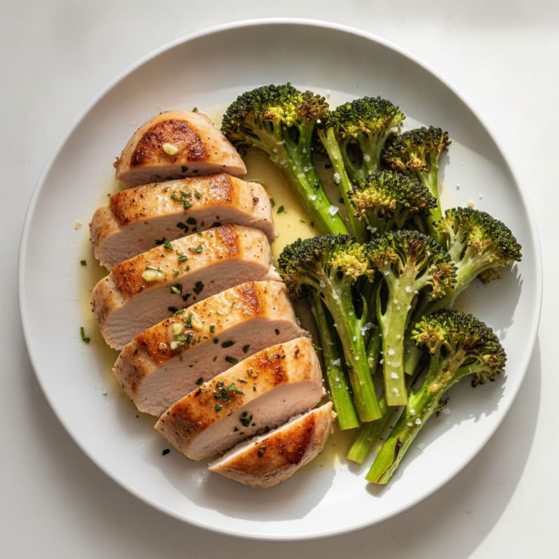 Seared Turkey Breast with Roasted Broccoli