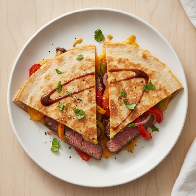 Seared Steak Quesadillas with Peppers