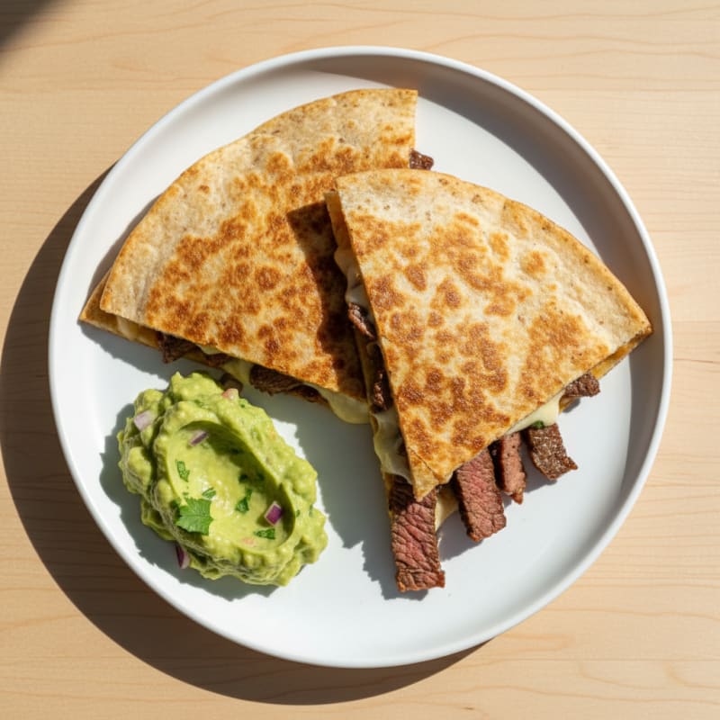 Carne Asada Quesadillas with Guacamole
