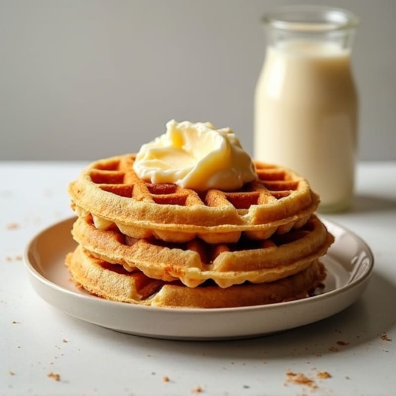 Protein-Packed Crispy Almond Flour Waffles