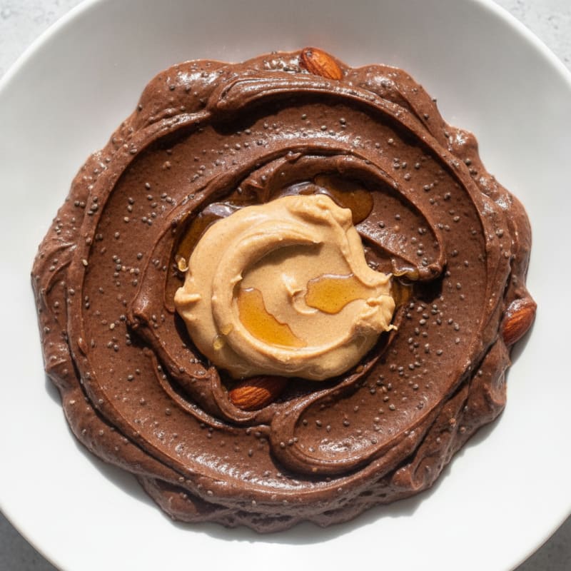 Silky Chocolate Protein Pudding with Chia Seeds
