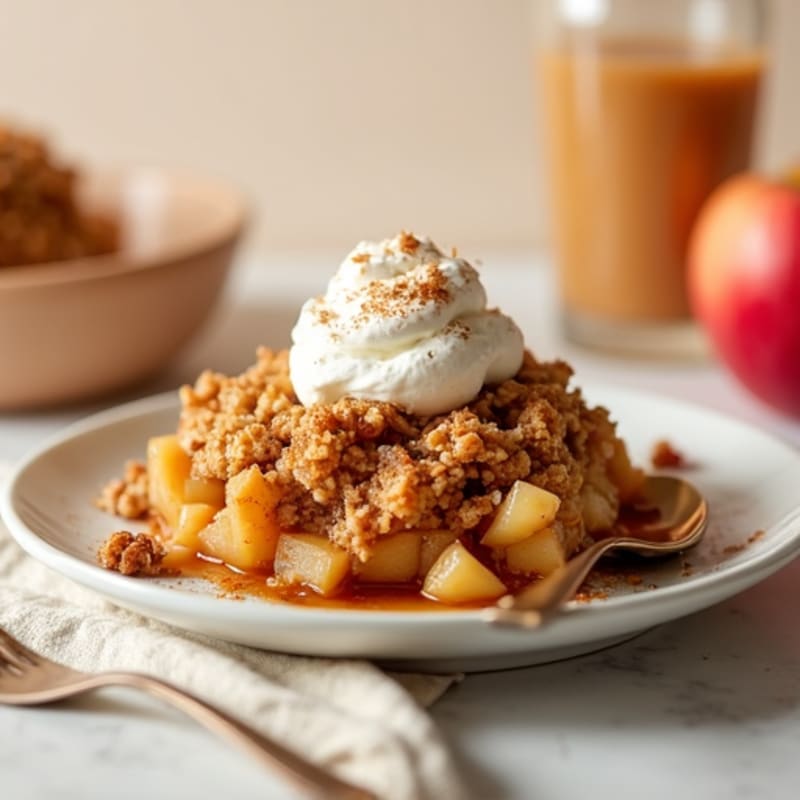 Cinnamon-Spiced Baked Apple Oat Crumble