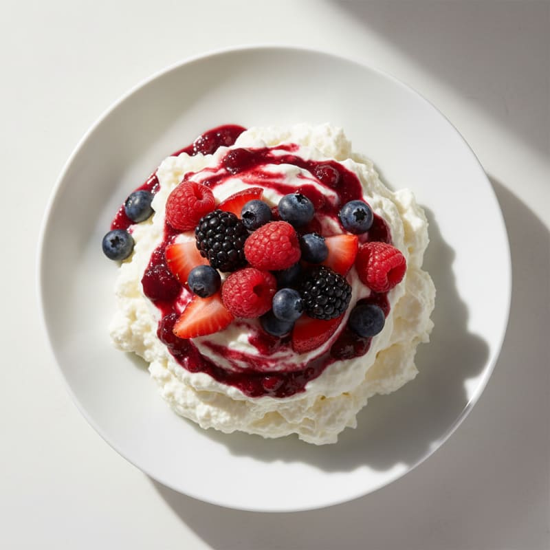 Silky Greek Yogurt Protein Pudding with Mixed Berries