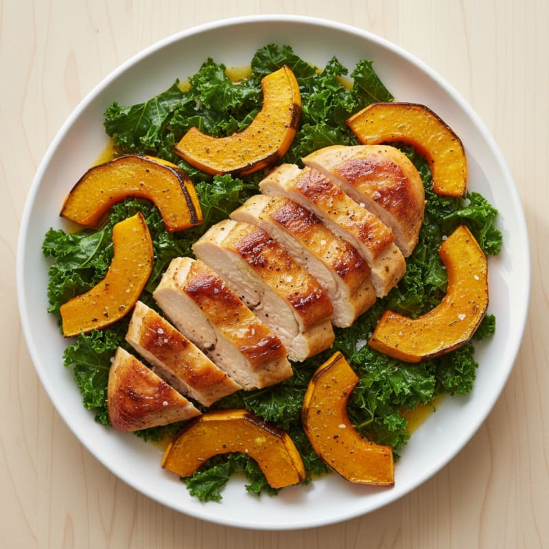 Golden Roasted Chicken and Butternut Squash