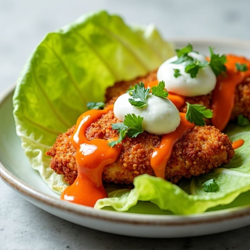 Crispy Buffalo Chicken Lettuce Wrap