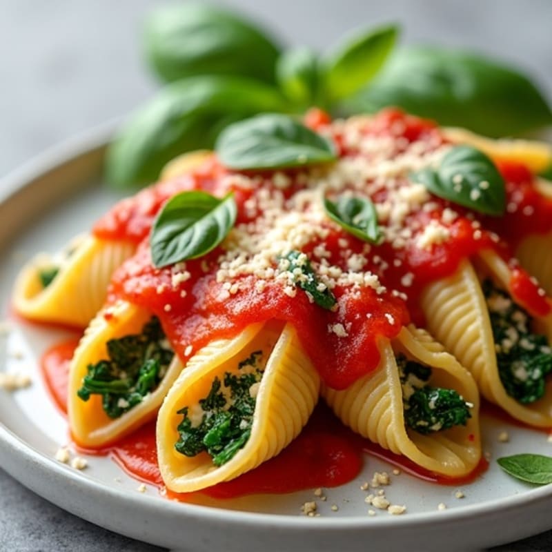 Protein-Packed Ricotta Stuffed Shells with Spinach