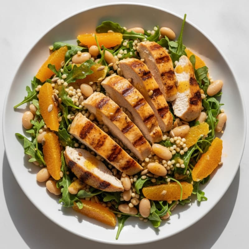 Grilled Chicken and Bean Salad with Citrus Vinaigrette