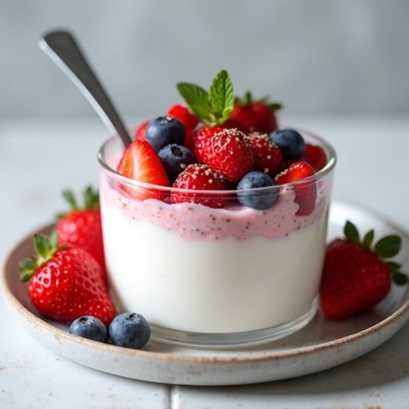 Silky Greek Yogurt Protein Mousse with Fresh Berries