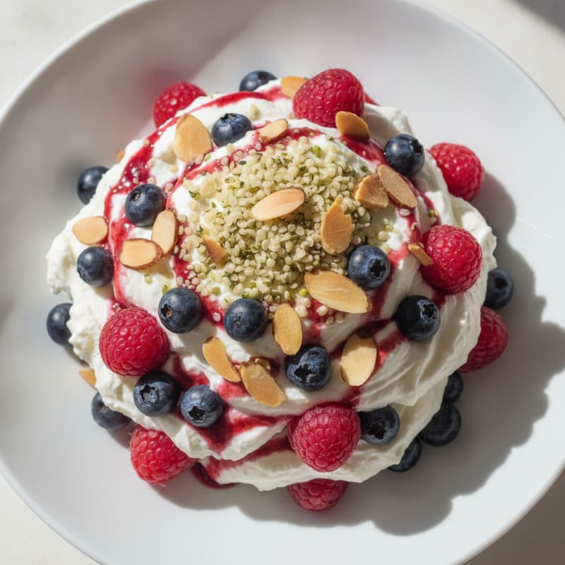 Greek Yogurt Protein Parfait with Mixed Berries