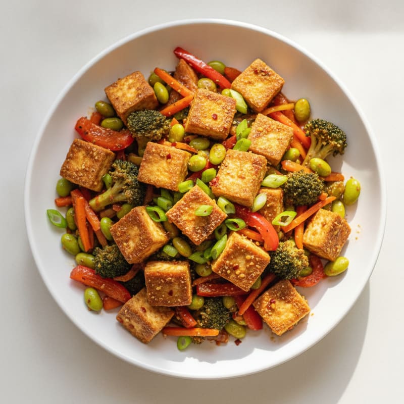 Ginger-Garlic Tofu Stir-Fry with Vegetables