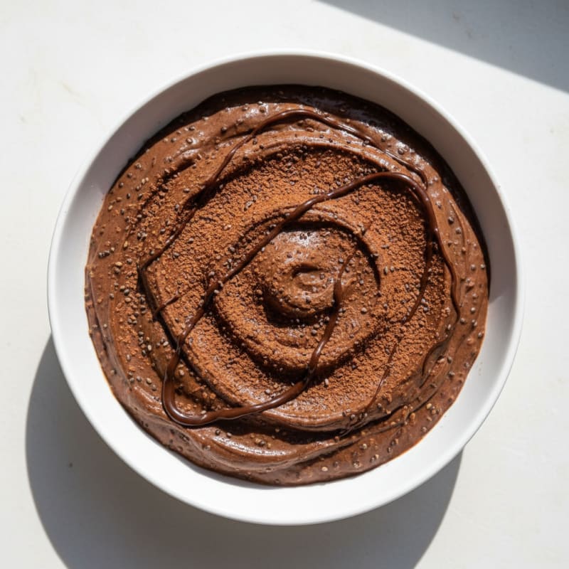 Creamy Vegan Chocolate Protein Pudding with Chia