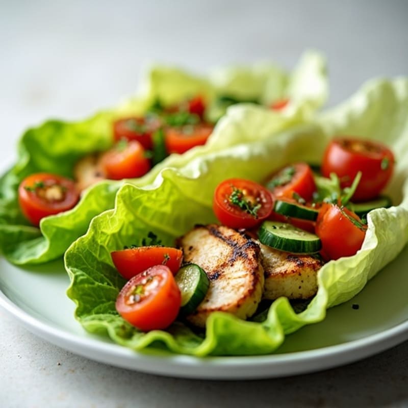 Herb-Marinated Grilled Chicken Lettuce Wrap